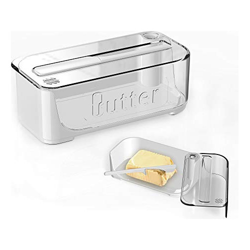 Butter Dish With Lid And Knife, Airtight Butter Contain...