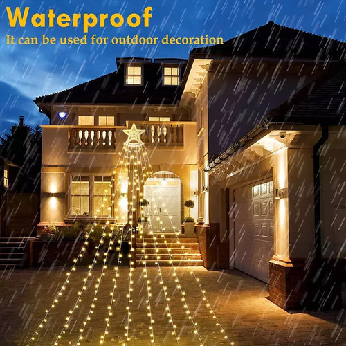 S Decoración Navideña Solar Con 350 Luces Led En Forma De