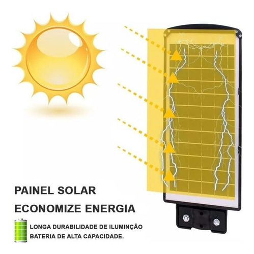 Lampara Foco Solar 236 Led 90w Control Remoto + Soporte
