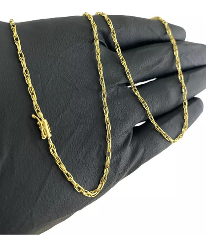 Cordão De Ouro Maciço Corda Dupla Alongada 5.5 Gramas