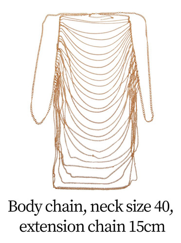 Cadena Para El Cuerpo Para Mujer, Cadena Para El Pecho Sin