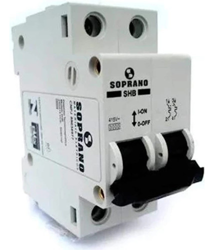 Disjuntor Soprano Branco 2x50amp
