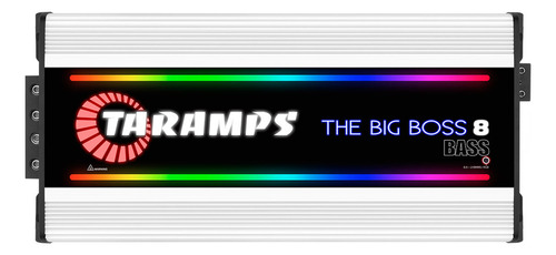 Modulo Taramps The Big Boss 8 Bass Multi Impedancia 0.5 A 2 Ohms Amplificador 8000w Com Efeito Rgb Som Automotivo