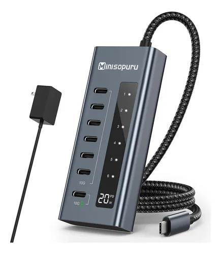 Hub Usb-c Con Alimentación Minisopuru: Adaptador Usb-c 7 ...
