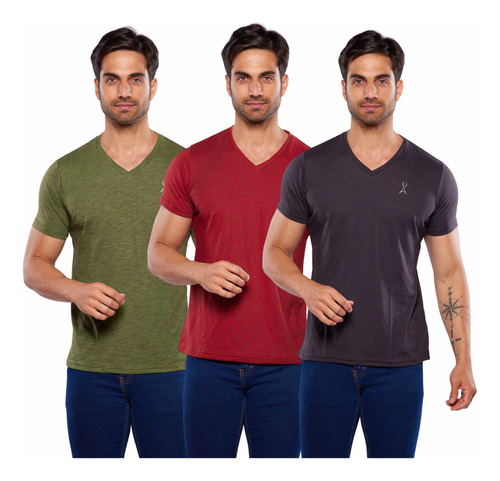 Paquete De 3 Playera Alfani Urban Cuello V + Envio Gratis