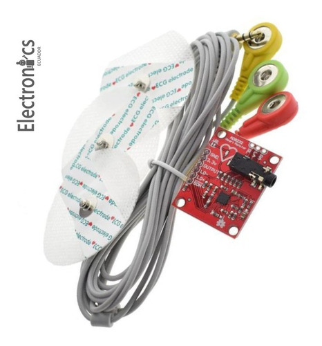 Kit Ecg Ritmo Cardiaco Cable+ Ad8232+3 Electrodos Arduino