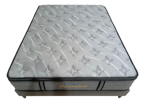 Colchon Matrimonial Ortopedico Hibrido Memory Resorte + Base