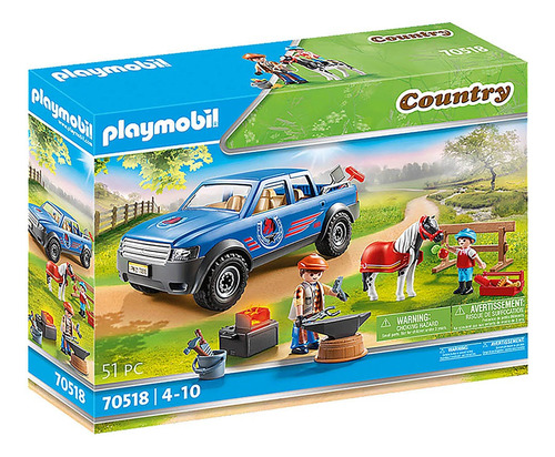 Playmobil Ferreiro Com Carro Country 2142 Sunny Brinquedos