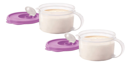 Set De 2 Tazas Para Recalentar En Microondas Tupperware