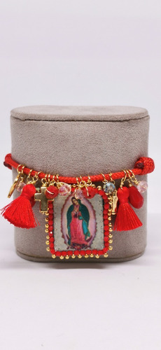 Imagen 6 de 6 de Pulsera Cordón Escapulario Virgen