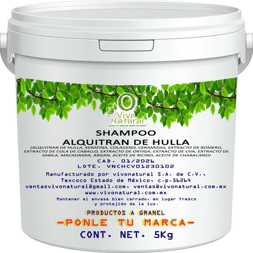  Shampoo Alquitrán De Hulla Control Psoriasis-caspa 5 Litros