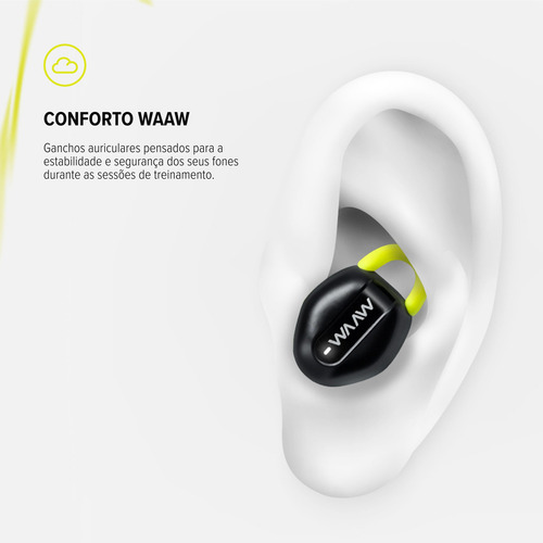 Fone De Ouvido Bluetooth Sport Waaw By Alok Move 200 Resistente À Água E 30 Horas De Autonomia