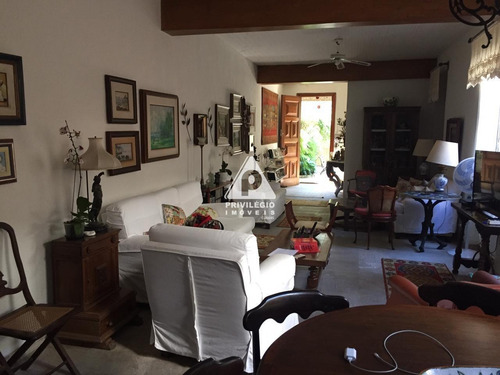 Imagem 3 de 29 de Maravilhosa Casa Em Rua Nobre Da Gávea, Com 5 Quartos, 3 Vagas, Jardim E Linda Área Externa! - 36910