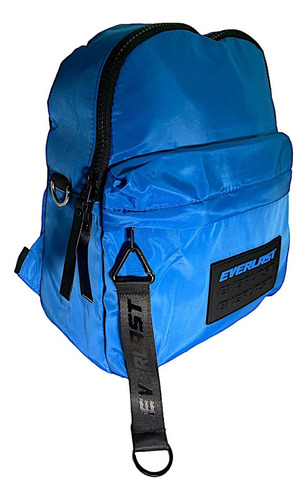 Mochila Cartera Everlast Urbana Reforzada 22166 Azul 6 Lts Diseño De La Tela Liso