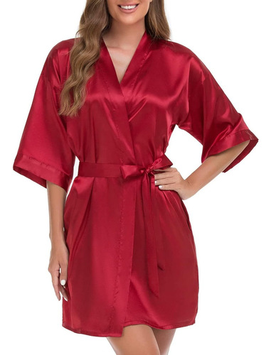 Batas Para Novias, Damas, Sin Bordado Pijamas Dama Satin