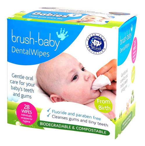 Brush Baby - Toallitas Dentales Para Aliviar La Denticion Pa