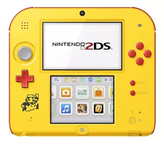 Nintendo 3DS 2DS Super Mario Maker Edition color amarillo y rojo