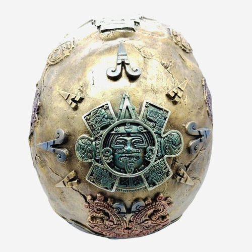 Calavera Maya Ultra Dorado 35cm