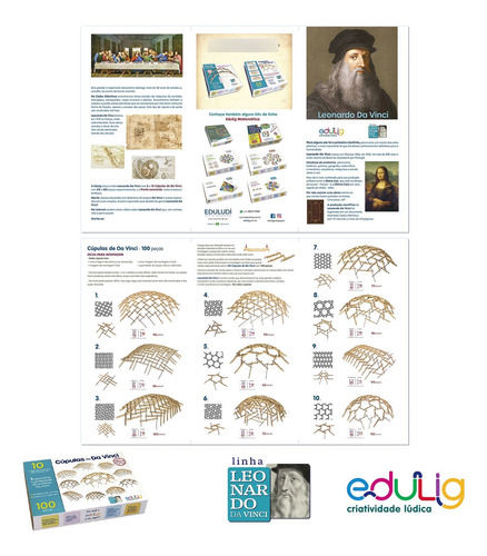Leonardo Da Vinci 10 Cúpulas Para Montar Com Encaixe
