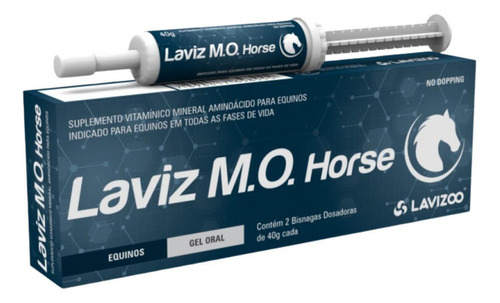 Laviz Mo Horse Suplemento P/ Equinos Lavizoo 2x40g