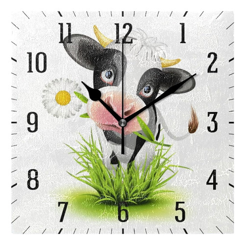 Reloj De Pared De Vaca Holstein Lindo Hupery Reloj Colgante 