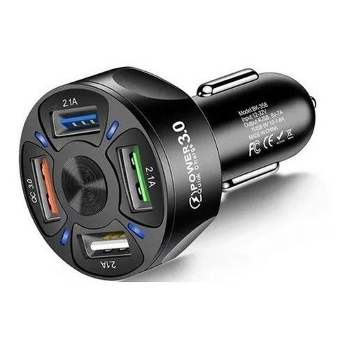 Cargador De Carro 4pto Usb 3.0qc Carga Rapida 7amp