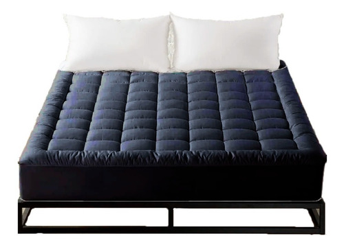 Cubre Colchon Protector Sencillo Antifluido Premium Negro