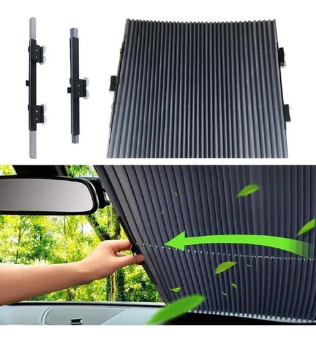 Imagen 1 de 9 de Cortina Retractil Auto Parasol Universal Auto Cortina 130x70