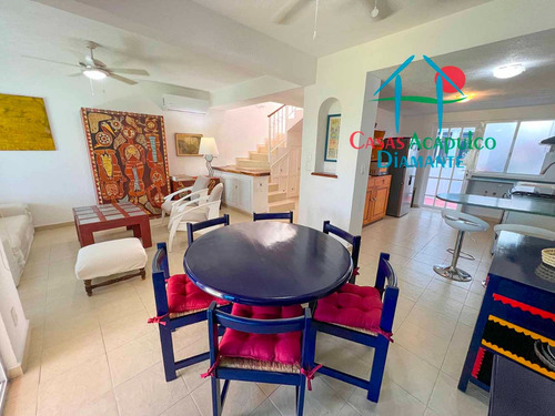 Cad Villas Playa Diamante 81. Terraza Con Jardín Y Acceso Directo A La Alberca Del Condominio