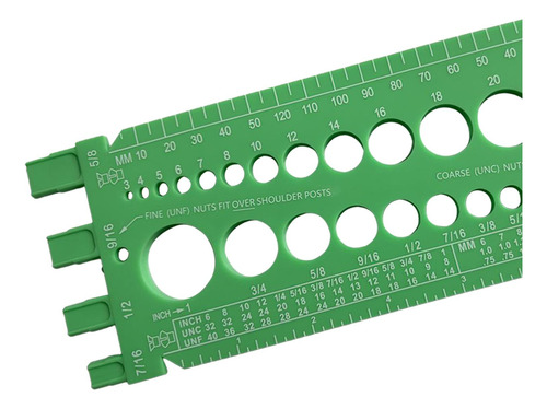 Medidor De Rosca De Perno De Tuerca, Medidor De Rosca, Verde