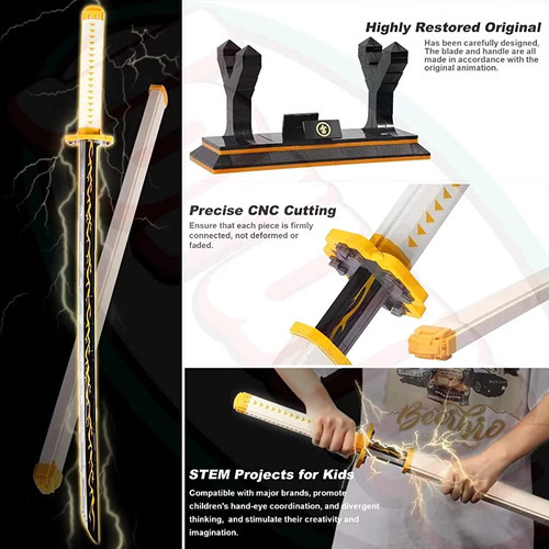 Demon Slayer Swords Compatible Con Lego, 39in Zenitsu Sword