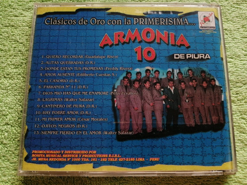 Eam Cd Clasicos De Oro De La Primerisima Armonia 10 De Piura