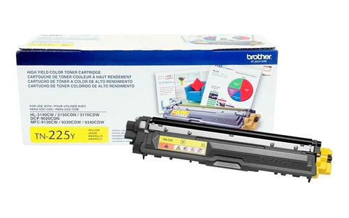 Toner Brother Tn225y Yellow 2200 Páginas | Original