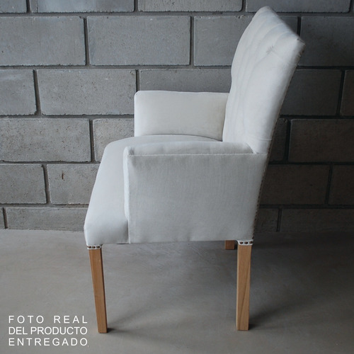 Imagen 5 de 10 de Silla Sillon Cabecera Apoyabrazos Respaldo Capitone Paraiso