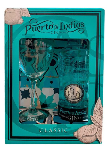 Pack Gin Puerto De Indias Classic 700 Ml + Copa London 
