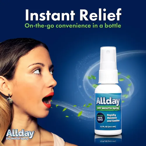 Allday Spray Bucal Seco Xilitol De Máxima Resistencia Acción