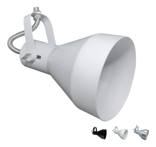 Par 30 Spot Trilho E27 Aluminio Direcional - Funil Cor Branco 110V/220V