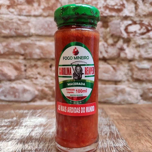 Molho De Pimenta + Ardida Do Mundo Carolina Reaper Macerada