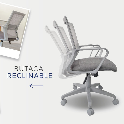 Imagen 5 de 9 de Silla Oficina Mesh Ergonomica Link Basculante Envio Cuotas
