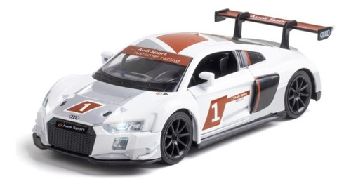 Audi R8 Lms Miniatura Metal Autos Con Luces Y Sonido 1:32