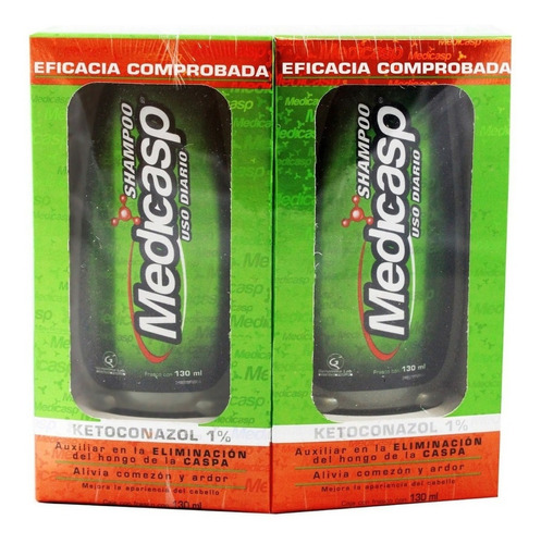Shampoo Medicasp Paquete 2 Piezas De 130 Ml C/u