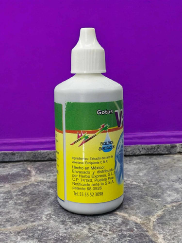 Gotas De Valeriana 60ml Contra Estrés, Insomnio Y Nervios