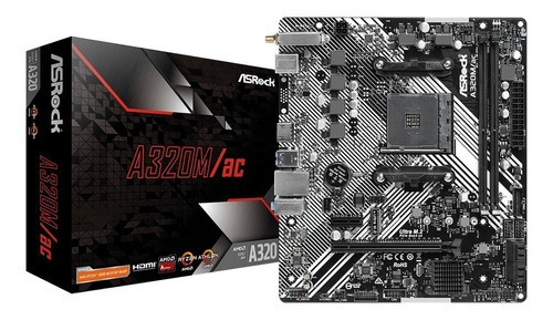 Ltc Tarjeta Madre Asrock A320m-ac Amd Am4 Ryzen Wifi Mainboa