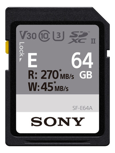 Tarjeta De Memoria Sdxc Uhs-ii Sony 64gb Sf-e64a