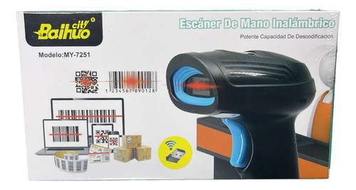Lector De Código De Barras Escáner Inalámbrico Pistola Láser