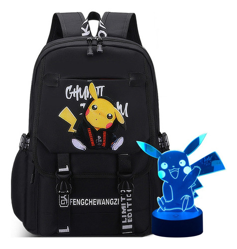 Mochila Usb Pixie Pikachu + Luz De Noche Pequeña 3d