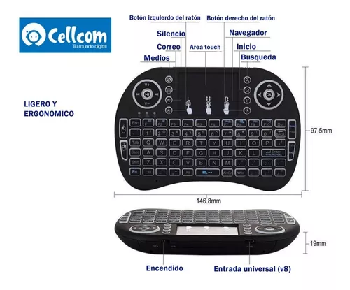 Kit de mini teclado y mouse inalámbrico de 2.4 GHz (Colores pastel) -  Buytiti
