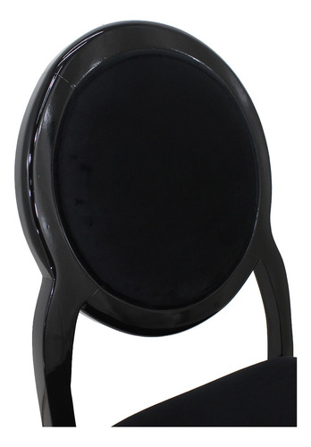 Cadeira De Jantar Encosto Medalhão Classic Preto