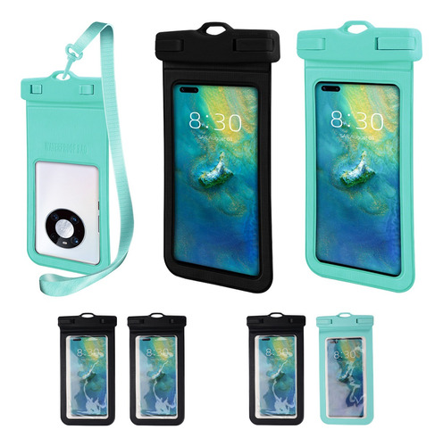 2 Pzs Fundas Bolsa Impermeable Celular Para Teléfono Móvil