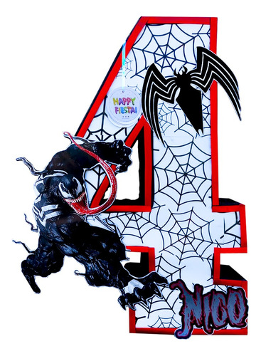 Piñata Venom De Spiderman 80 Cm Número A Elegir Decoración